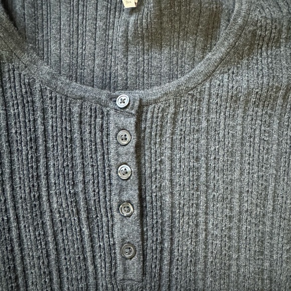 Ribbed Henley Sweater - Picture 4 of 8